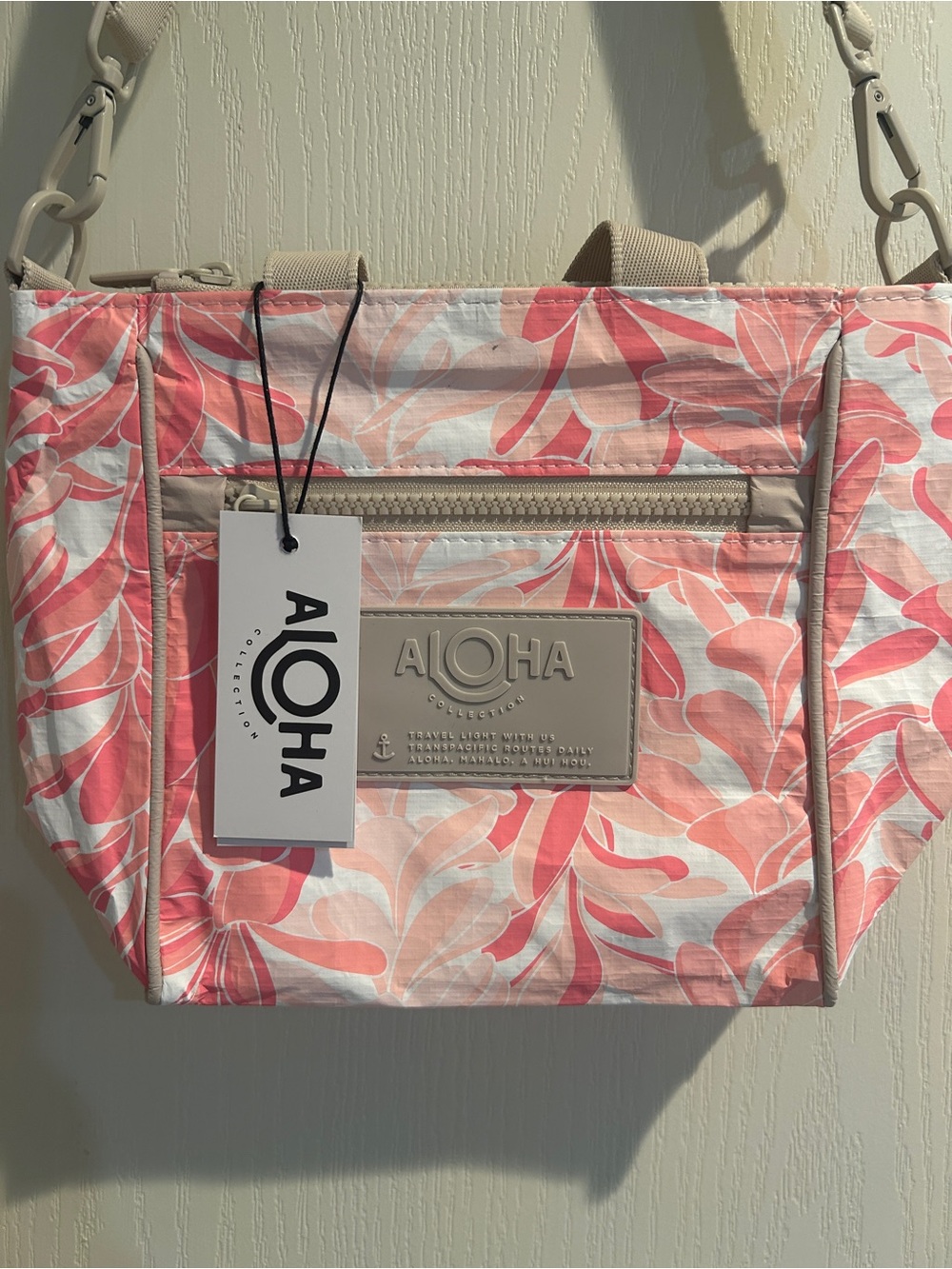 ALOHAS Pink & Cream Floral Crossbody Bag